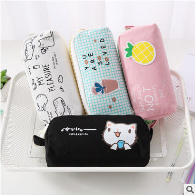 Trousse à crayons créative simple et mignonne en forme d'animal d'angle