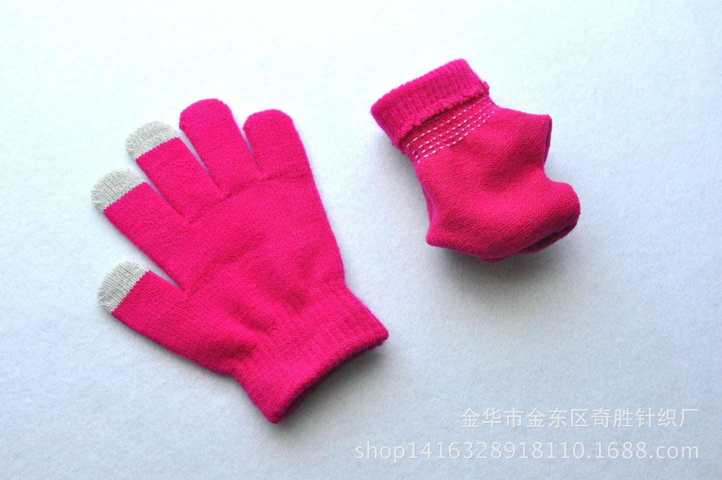 Gants tricotés froids et chauds pour écran tactile pour enfants