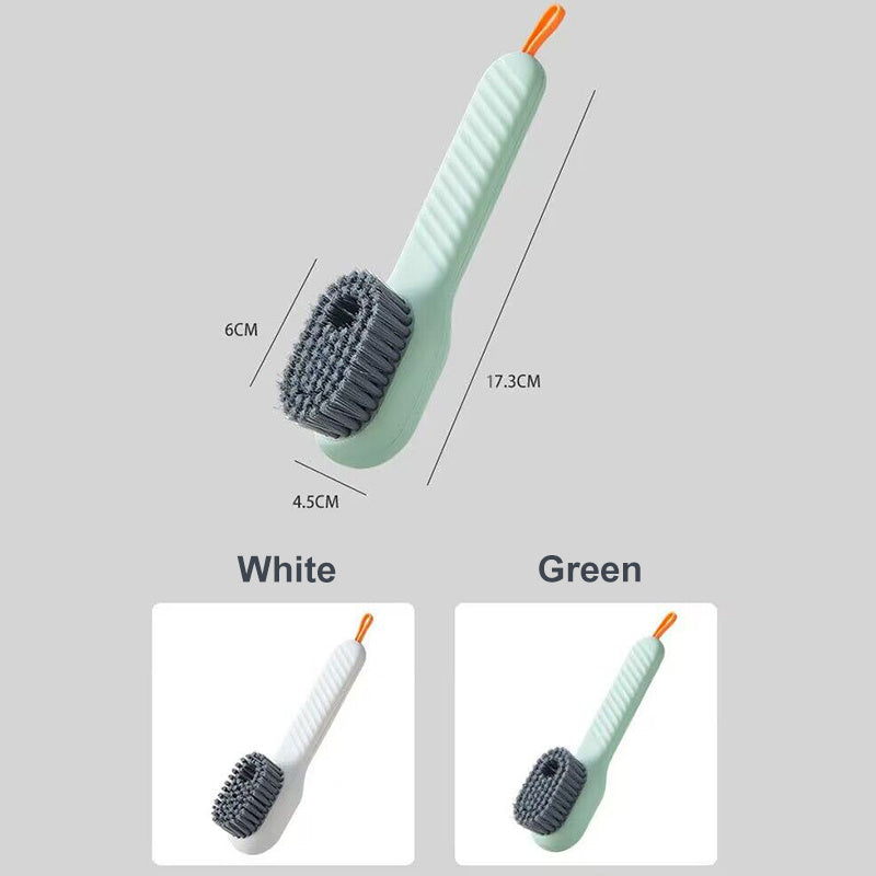 Brosse à chaussures de nettoyage en profondeur, à décharge automatique de liquide, à poils souples, pour le linge domestique, outil de nettoyage à usage quotidien
