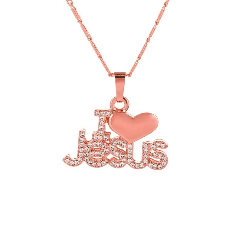 Women's Fashionable All-match Hip Hop Letter Pendant Necklace