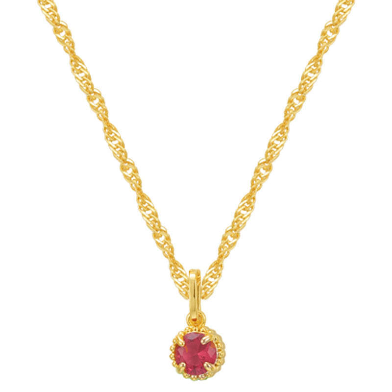 Collier rond en acier inoxydable avec pierre d'anniversaire de décembre