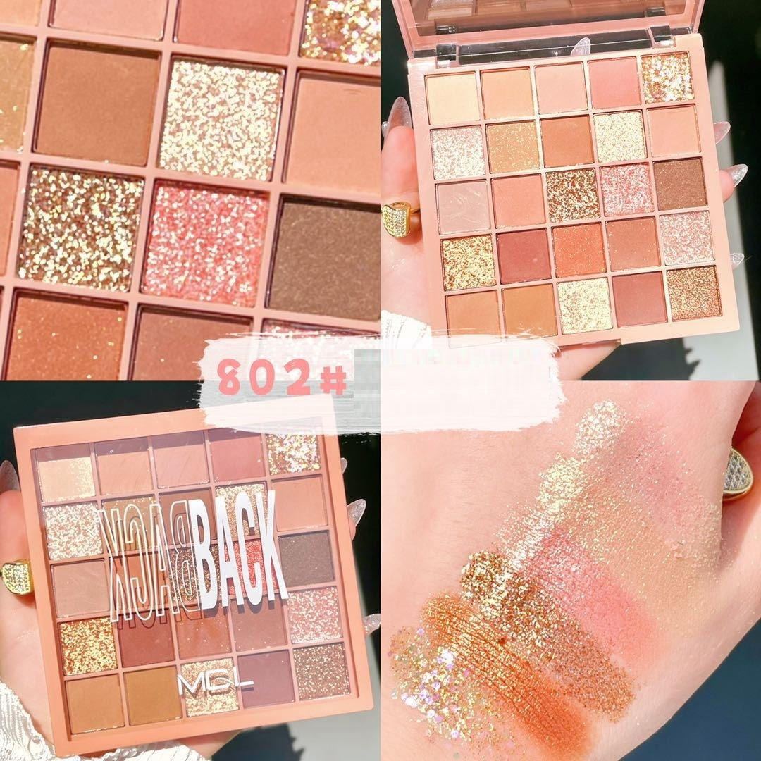 25 colores placa de sombra de ojos brillo mate principiante brillante estudiante sombra de ojos