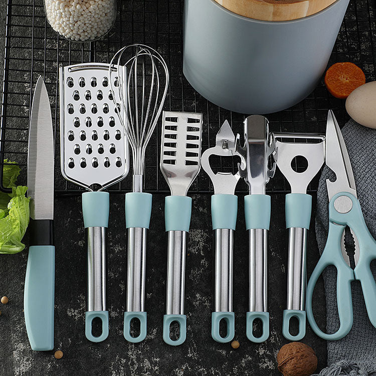 Gadgets de cuisine en acier inoxydable, ustensiles de cuisine ménagers, plateau éplucheur, ciseaux à battre les œufs, cadeaux