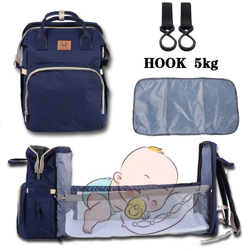 Berceau pliant mode maternelle et bébé grande capacité Double épaule papa sac à dos