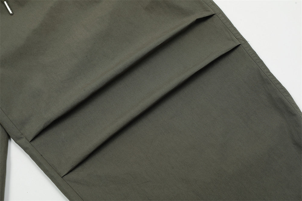 Men's Loose Outdoor Solid Color Casual Thin Sports Drawstring Pants