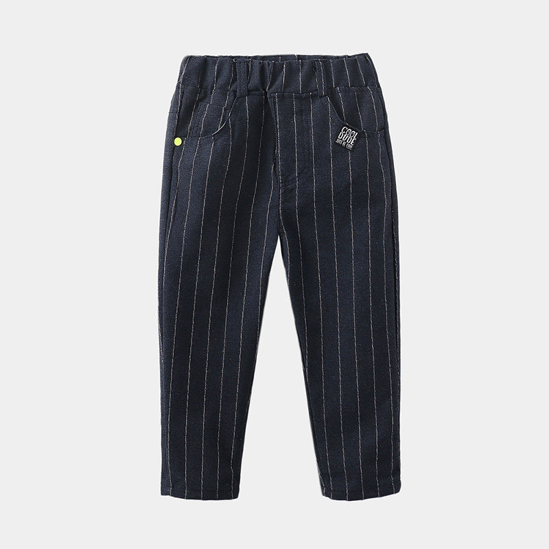 Pantalon rayé garçons enfants enfants taille élastique pantalons décontractés
