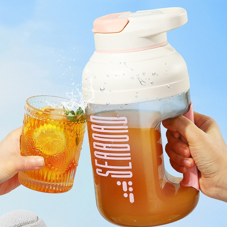 Exprimidor de frutas pequeño, portátil, eléctrico, de gran capacidad, con taza de jugo