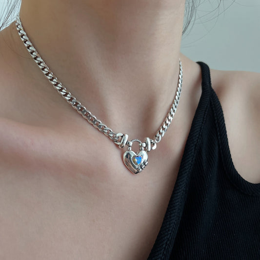 Vintage Zircon Love Necklace For Women
