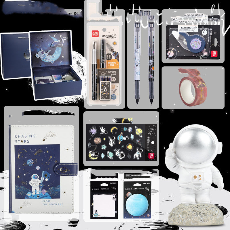 Ensemble de papeterie d'exploration de l'univers et de la galaxie, coffret cadeau d'anniversaire, carnet d'astronaute, livre à main créatif