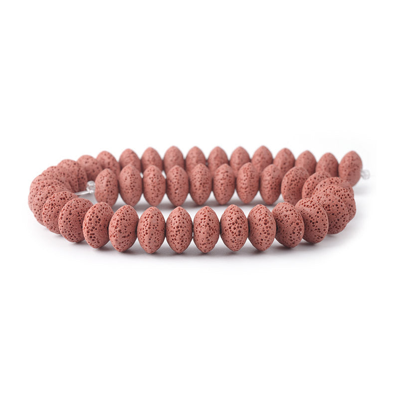 Perles rondes en roche volcanique, accessoires d'ornement DIY