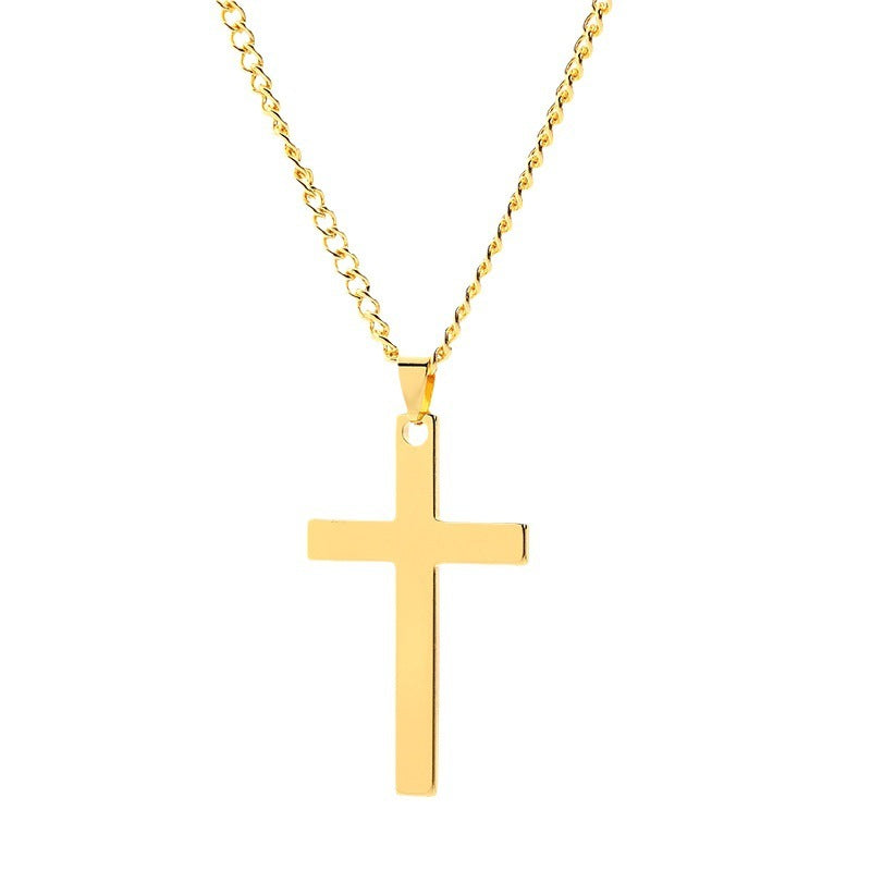 Collier pour hommes à étagère croisée en acier inoxydable