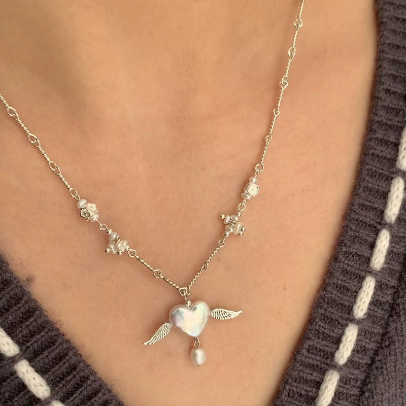 Design High Sense Affordable Luxury Fashion Original Handmade Yongyi Heart Chain Length 45cm Necklace