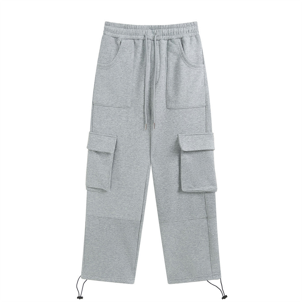 Men's Solid Color Loose Casual Sports Pants