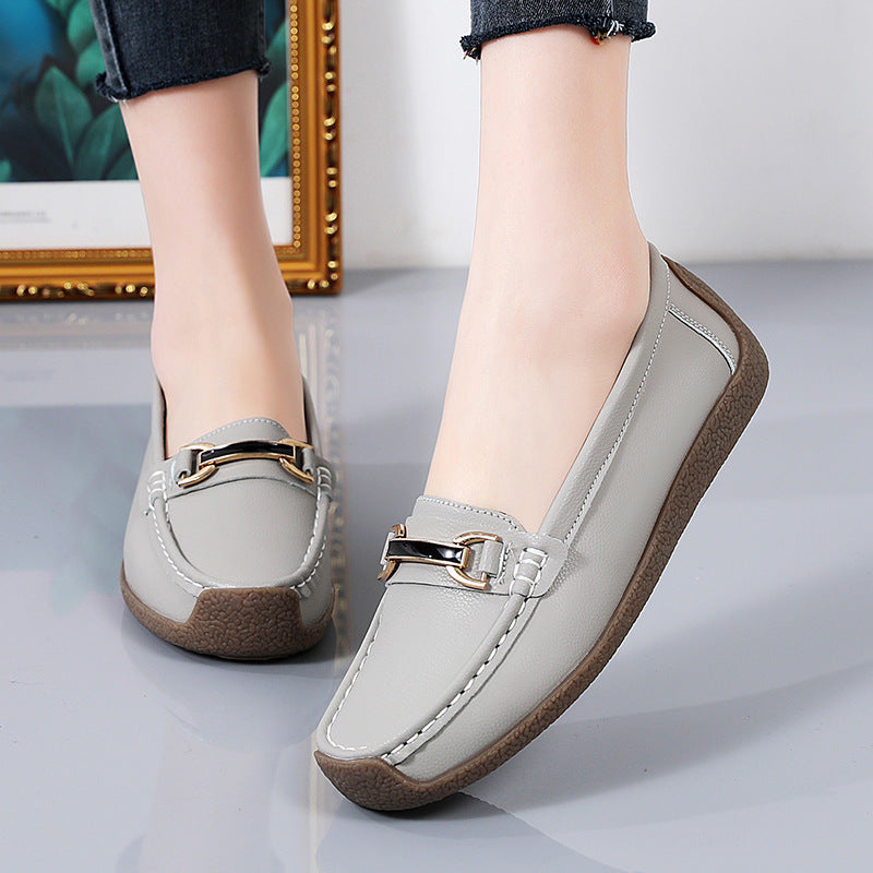 Mocassins confortables à surface douce, grande taille