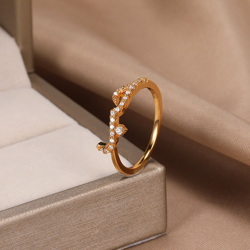 Anillo Declaración de Amor con Micro Incrustaciones de Circón