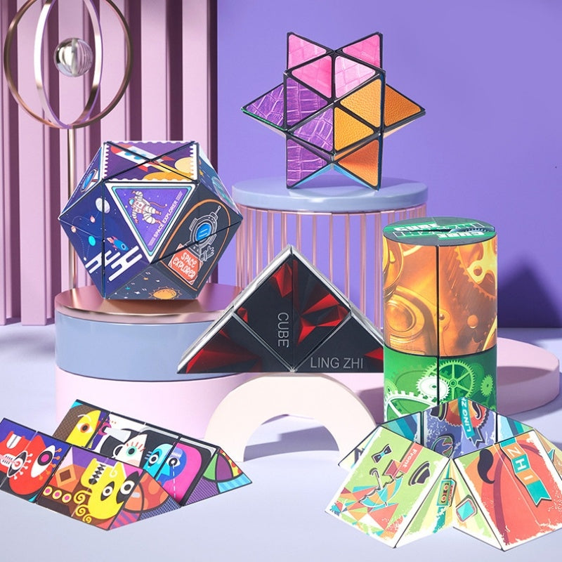 Le Rubik's Cube magnétique variable à géométrie solide bloque des jouets amusants