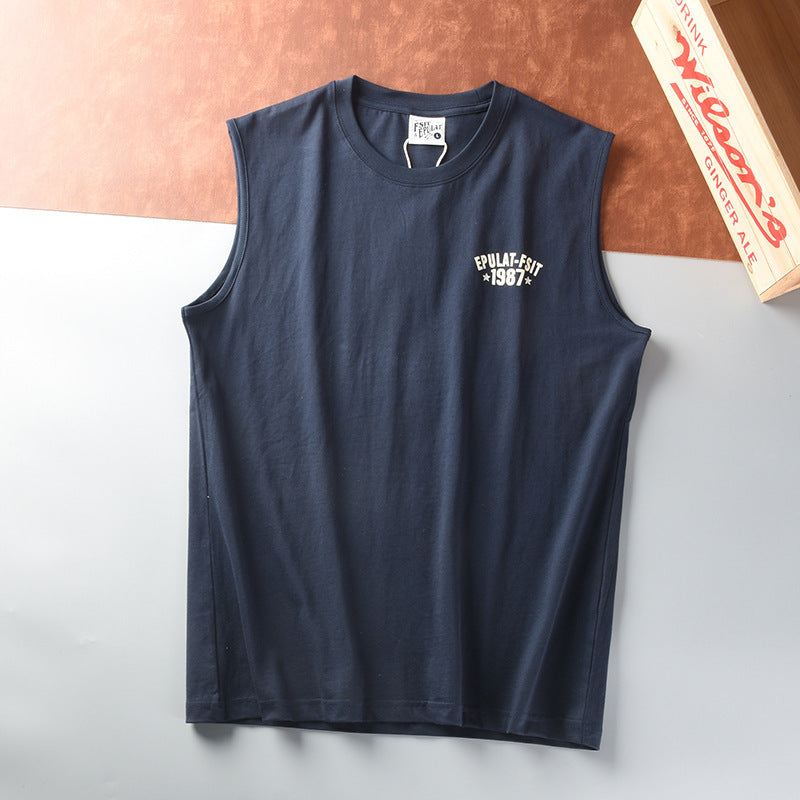 Men's Outdoor Sports And Casual-letter Cotton Vest