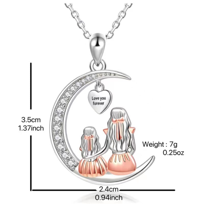 Collier pendentif élégant croissant simple