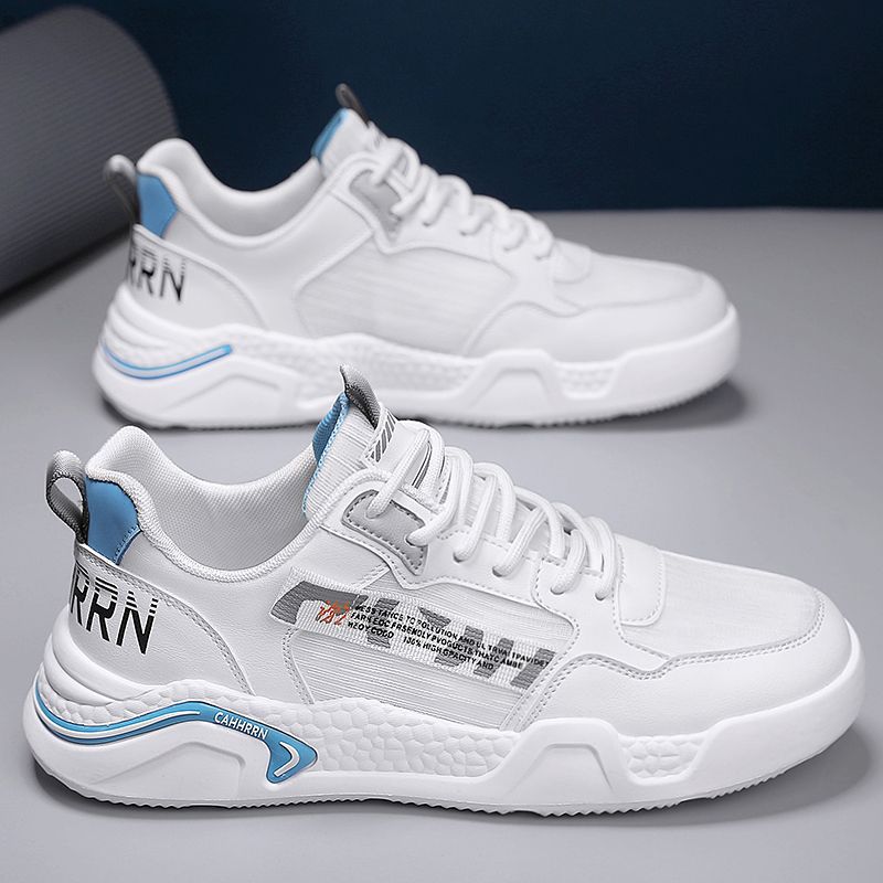 Simon Lerner Chaussures basses en cuir pour hommes Blé Sports Étudiant Blanc