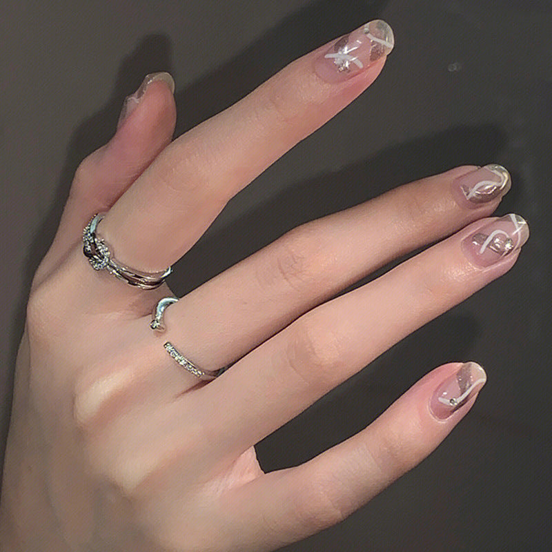 Anillo de lazo de estilo coreano para mujer