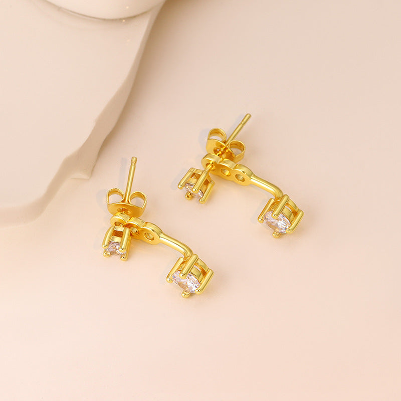 Personalized Minimalist Design Stitching Combination Ear Studs