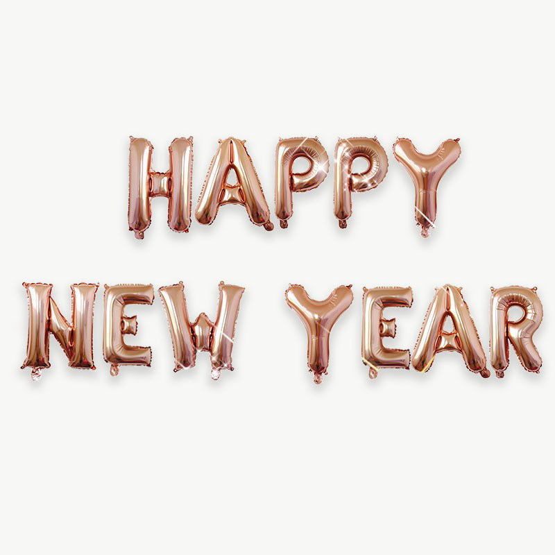 2024 Happy New Year Aluminum Balloon 16-inch Happynewyear