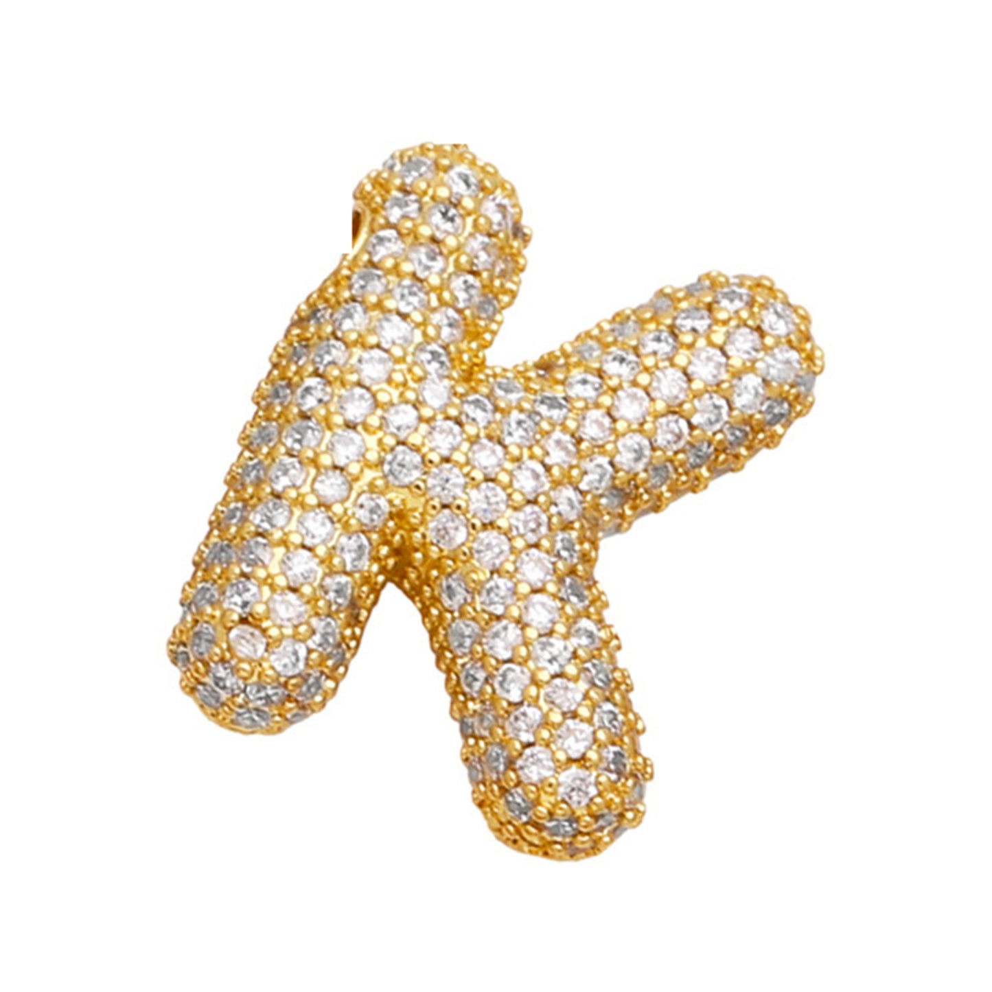 18K Gold Plated Balloon English Letter Pendant Necklace