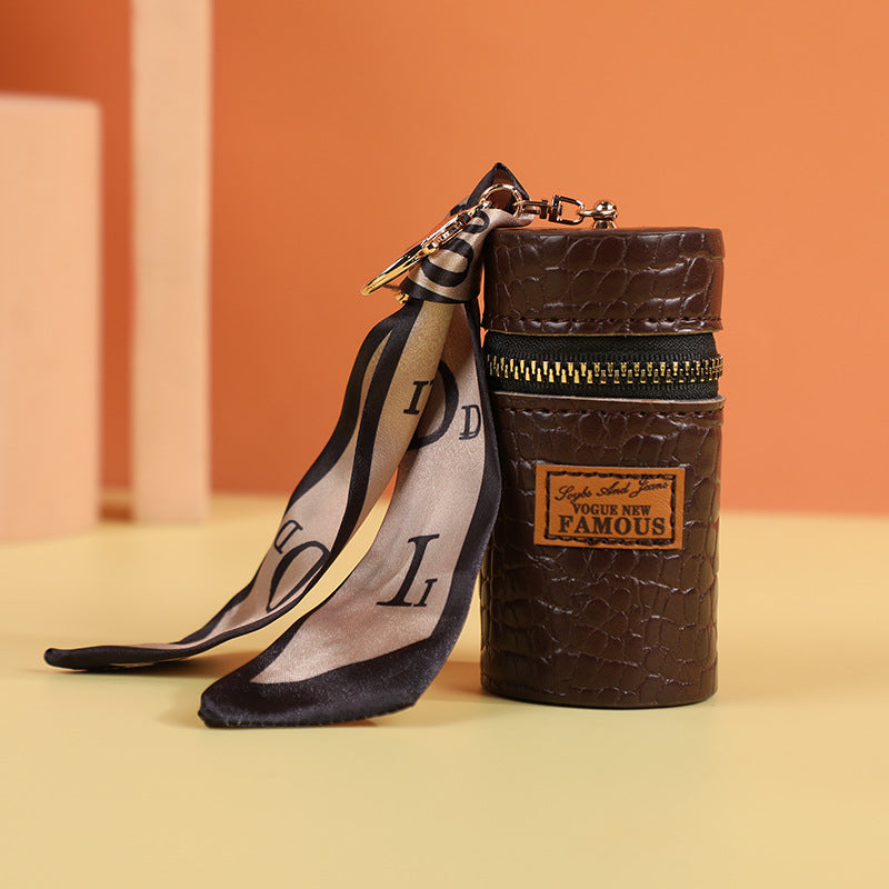 Creative Leather Presbyopic Bucket Key Case