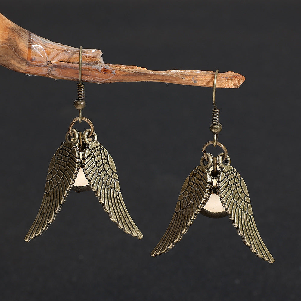Boucles d'oreilles vintage ailes triangle pour femme