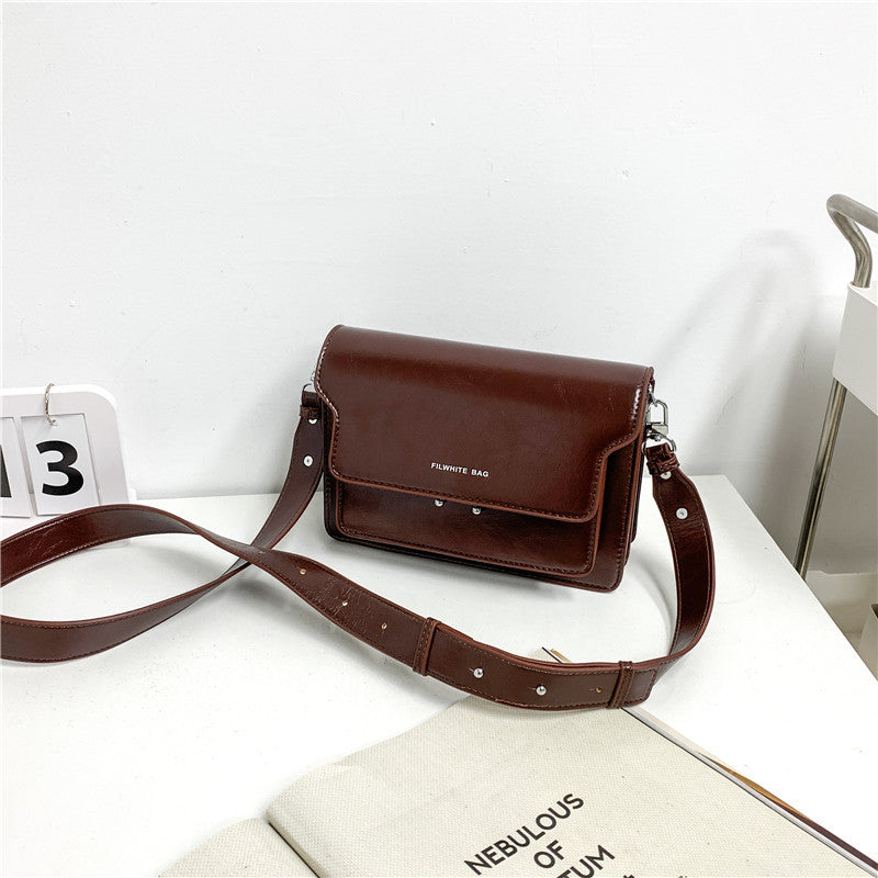 Simple PU petit carré étudiant mode décontracté tout-match sac à bandoulière