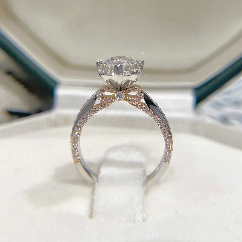 Bague avec nœud en ruban en argent sterling
