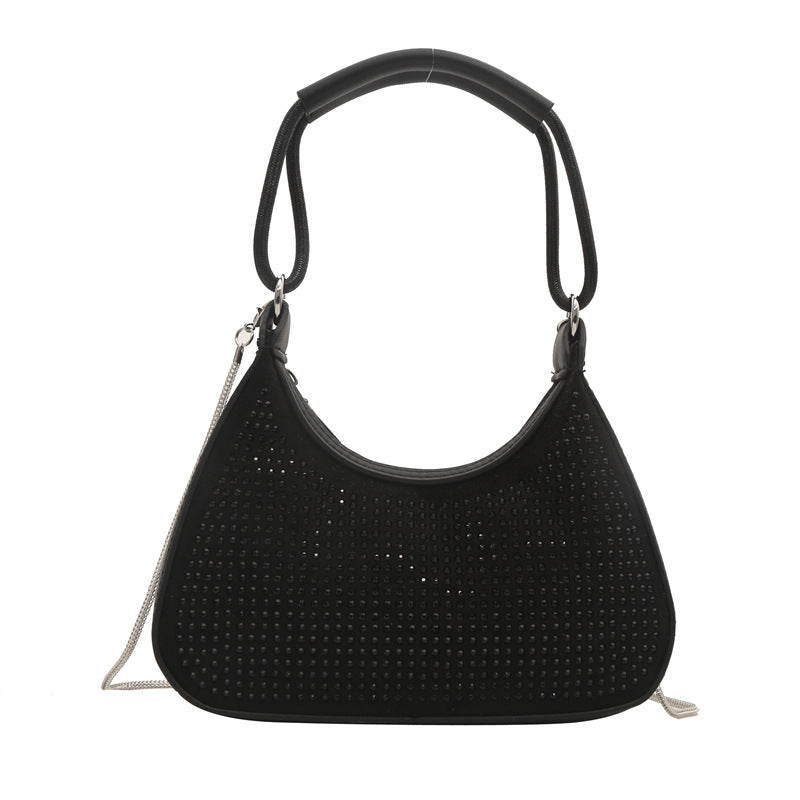 Bolso bandolera con cadena de diamantes de imitación de moda con diamantes ligeros