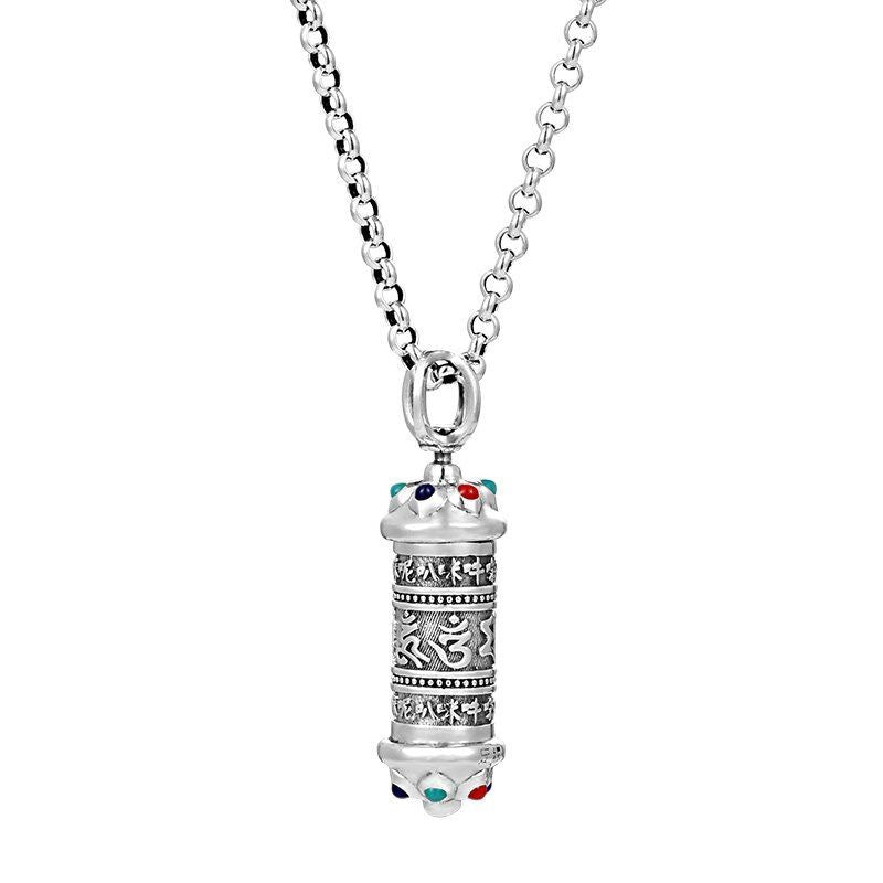 999 Sterling Silver Pendant Vintage Pearl Necklace