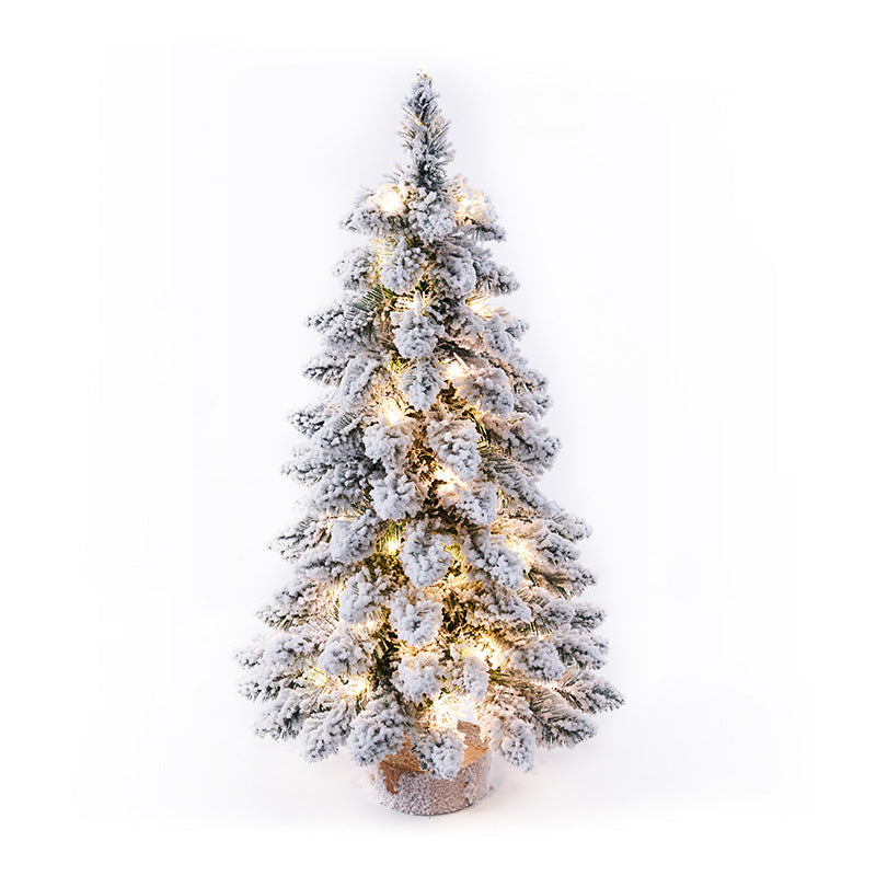 Petit sapin de Noël floqué Mini sapin de Noël