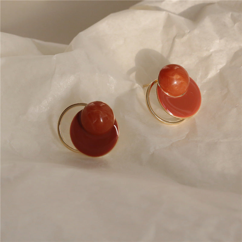Petites boucles d'oreilles coréennes exquises, style froid