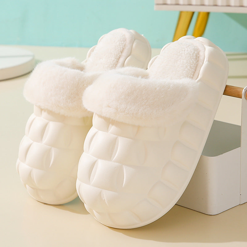 Pantoufles en coton détachables pour femmes, dessin animé pour la maison