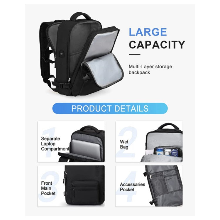 Mode sac à dos de voyage de grande capacité sac à dos pour ordinateur portable