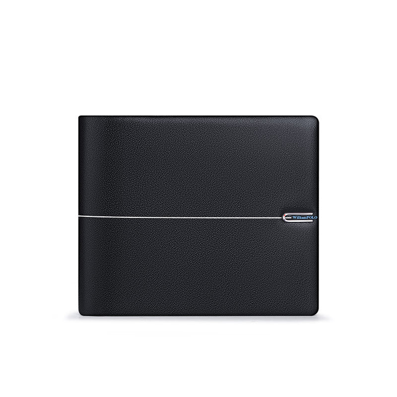 Portefeuille Homme Business Cuir De Vache Mode Noir