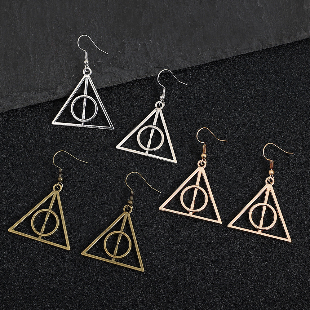 Boucles d'oreilles vintage ailes triangle pour femme