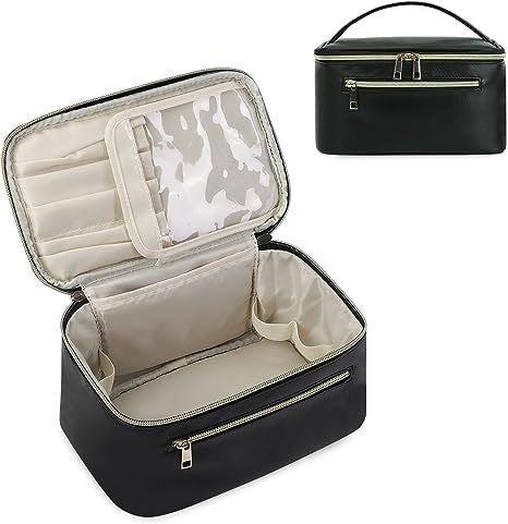 Sac à cosmétiques en cuir PU pour femmes, Portable, grande capacité, multifonctionnel, étanche