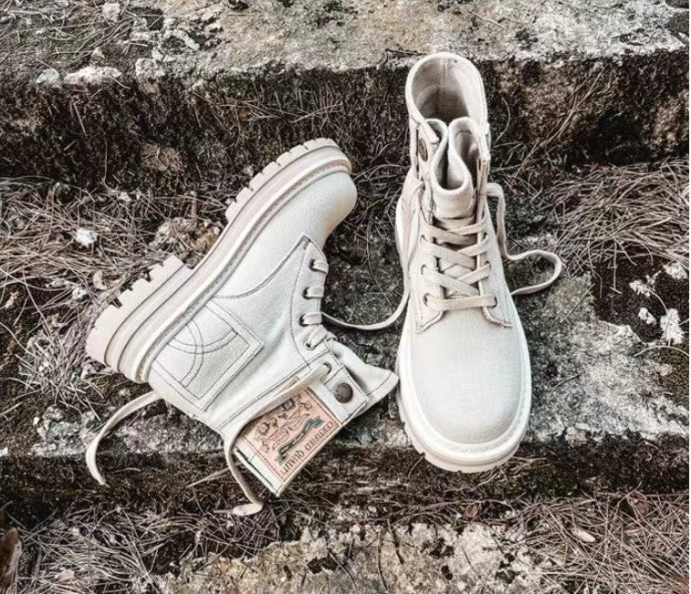 Nuevo Botas Martin cortas de suela gruesa, botas vaqueras Retro