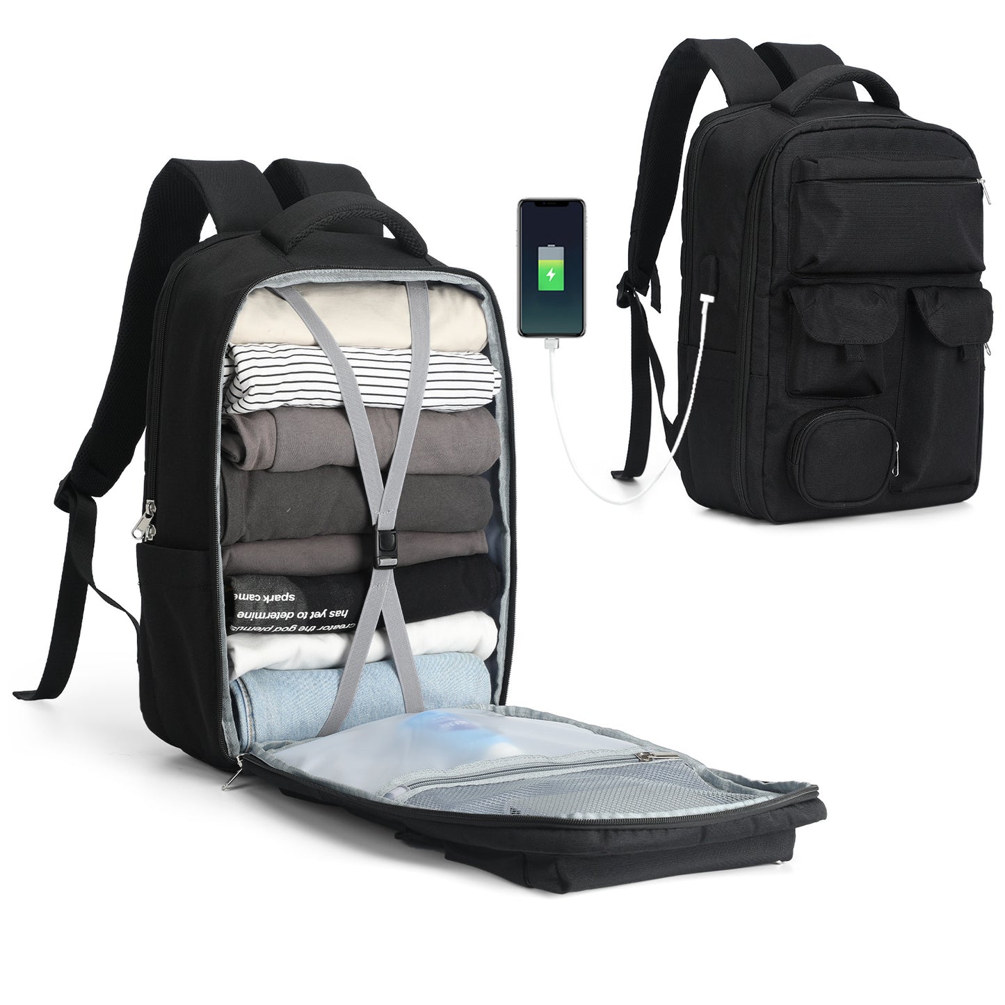 Mochila escolar portátil de gran capacidad para exteriores, a la moda, para hombres y mujeres