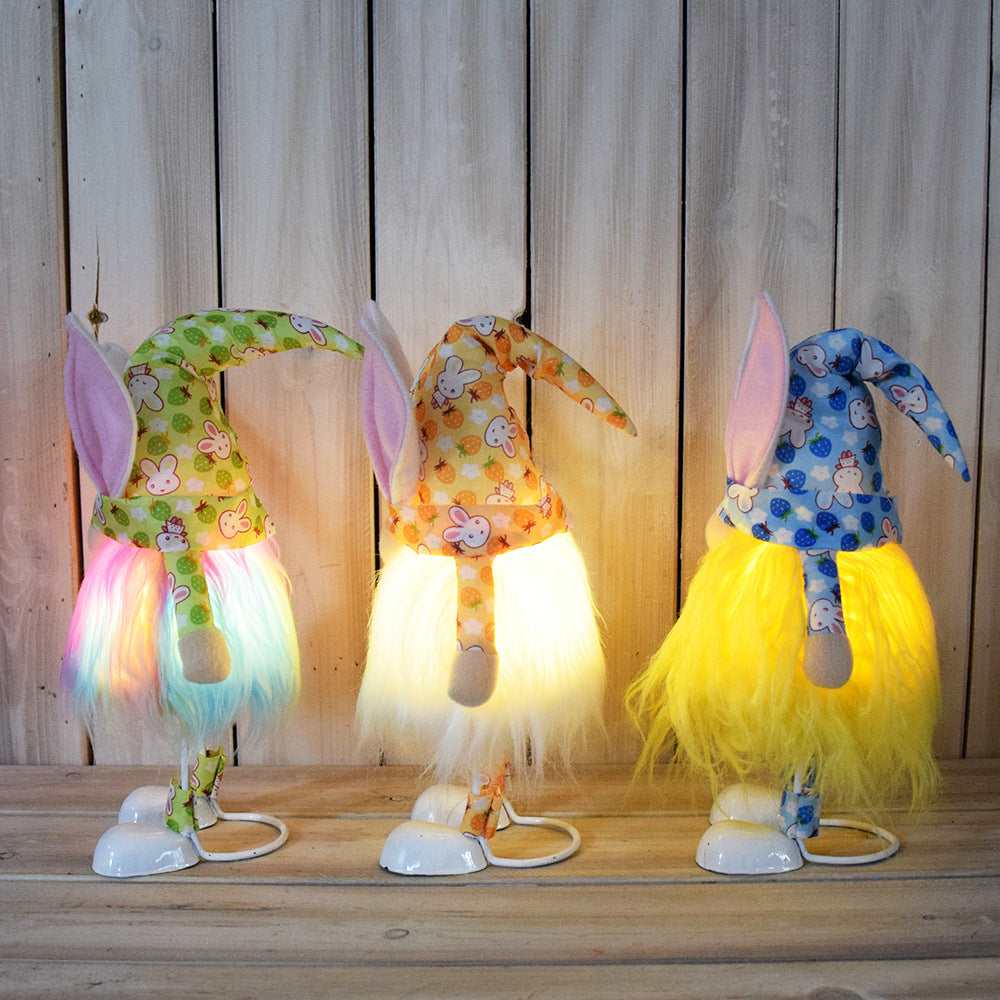 Décorations de poupée bébé sans visage avec lumières de Pâques