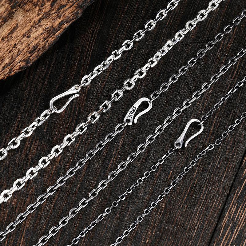 Collares de plata esterlina para hombres y mujeres