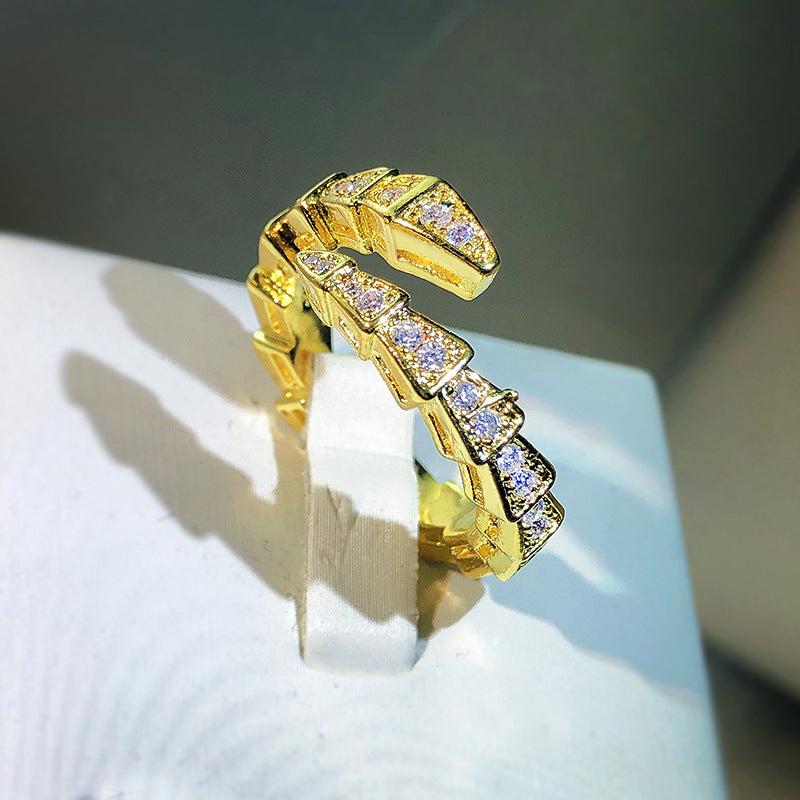 Bague Serpent Simple Femelle Ouverture Ajustable