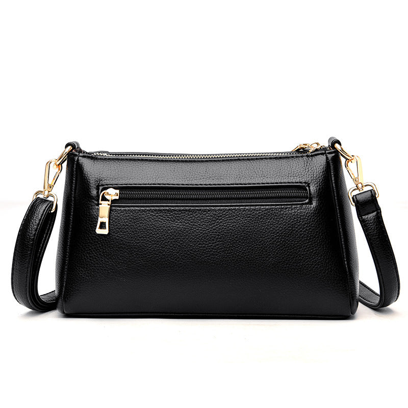 Sac à bandoulière en cuir souple Texture Fashion Lady