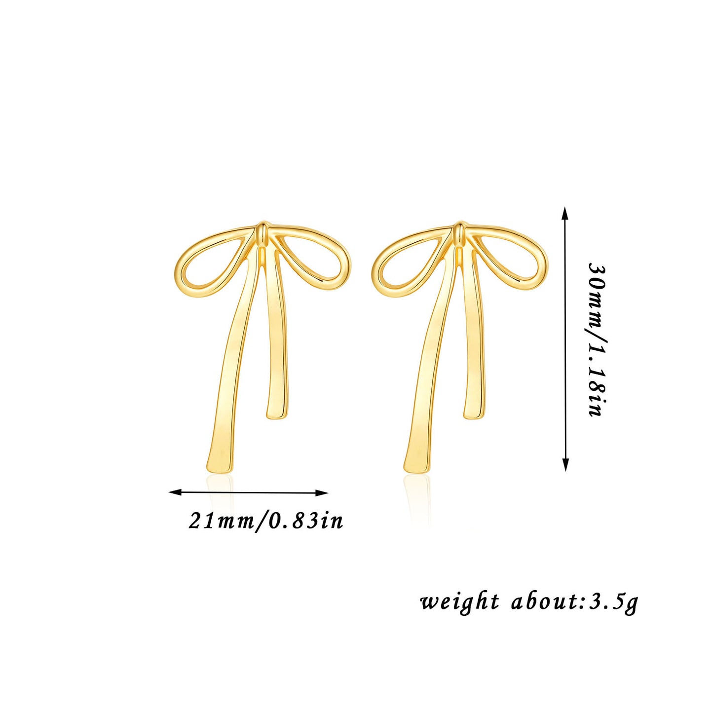 Boucles d'oreilles nœud en alliage pour femmes, légères