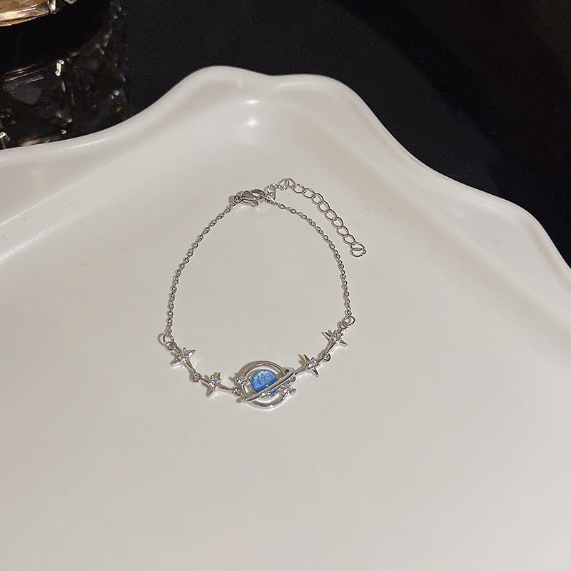 Pulsera versátil de perlas y flores de circón