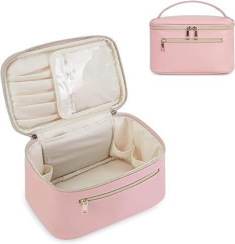 Sac à cosmétiques en cuir PU pour femmes, Portable, grande capacité, multifonctionnel, étanche