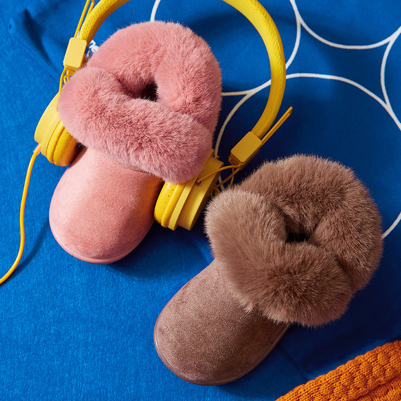 Girls' Snow Boots Children's Non-slip Soft Bottom Cotton Shoes